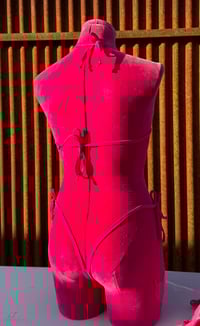 Image 3 of Pink Velour Micro Tops