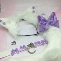 White / purple Kitten 🐈‍⬛ petplay set 
