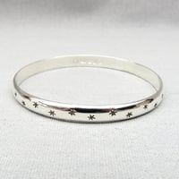 Image 1 of Chunky Star Bangle Handmade Sterling Silver