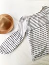 Ready Made Black and White Stripe Smock Top with Free Postage 