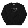 Ma'at (Truth) White Embroidered Art, Black Sweatshirt