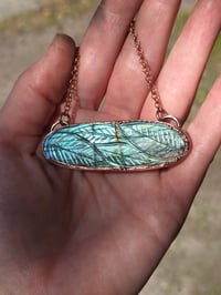 Image 2 of Electroformed carved labradorite necklace 03