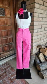 Image 4 of Barbie Rhinestone Cargo Pants