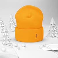 Image 9 of Cuffed Beanie (with cross)