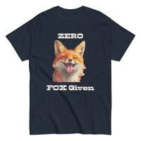 Image 3 of Unisex classic tee, Zero Fox Given T-Shirt | Funny Fox Sarcastic Humor Graphic Tee