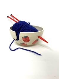 Image 2 of Strawberry Decorated Medium Yarn Bowl