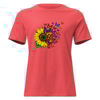 Image 4 of Women's Relaxed T-Shirt Petals and Painted Wings Tee