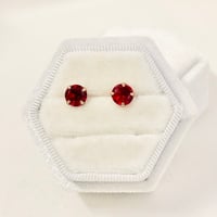 Image 2 of Red Stone Earrings