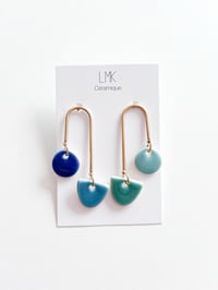 Paire de boucles d'oreilles céramique PENDA multi E