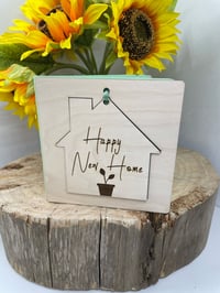 Image 1 of Wooden New Home Card With Hanging Ornament