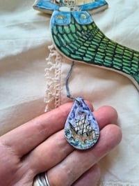 Image 3 of Aurelia the Mermaid and her Cat Wall Plaque 