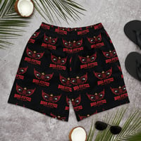 Image 2 of Red and Black Logo Shorts