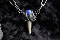 Image 5 of Dead Good royal blue Marble and deer antler necklace