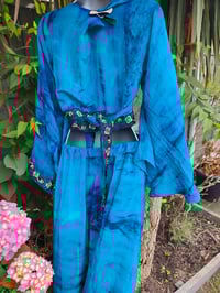 Image 5 of Athena Stevie Maxi Skirt Set Blue- waist goes to 42 inches and pulls tiny size