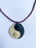 Yin Yang beaded necklace #4