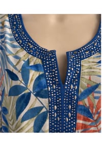 Image 7 of New XXL Croft & Barrow Bedazzled Collar Top #668*8