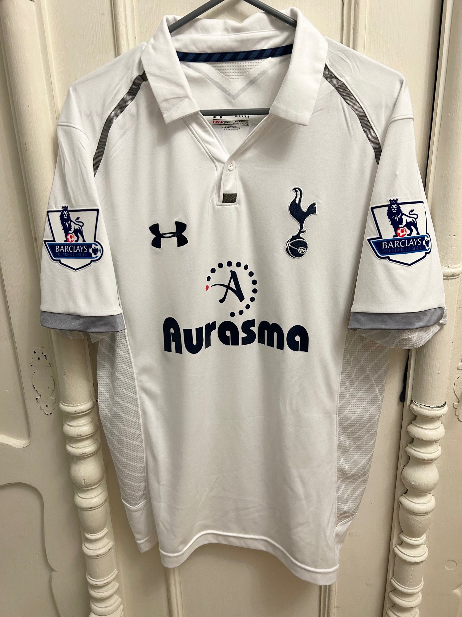 Image of Tottenham Hotspur “BALE 11” 2012/13 Home Shirt + PL patches (M)