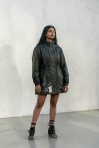 Image 1 of Xanthe Hand-Painted Leather Coat