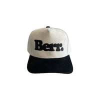 BERR LOGO SUEDE SNAPBACK {NATURAL/BLACK}