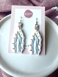 Virgin Mary Clay Earrings