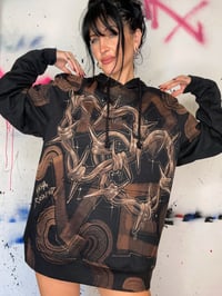 Image 4 of “LOVE” CUSTOM BLEACH PAINTED PULLOVER LARGE