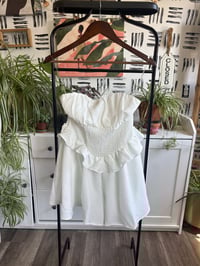 Image 1 of Forever 21 strapless white short jumper 