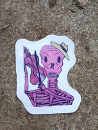 Image 3 of Skeleton Playing Fiddle Sticker