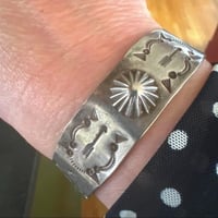 Image 3 of Hand-pulled and stamped vintage stacker cuff