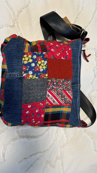 Image 4 of Red-Blue Jeans Messenger Bag