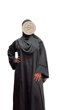 Image 3 of Black to black Rihana glitter closed abaya 