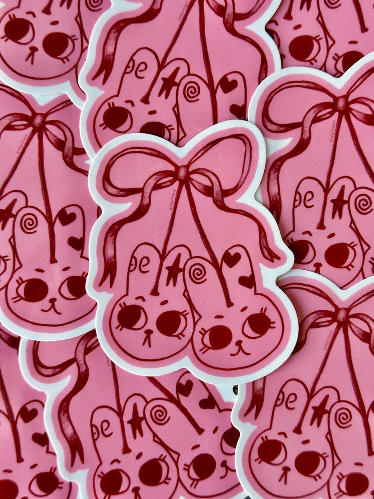 Image of Cherry Twins Clear Sticker Decal