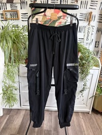 Image 1 of Black cargos with straps 