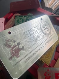 Image 3 of ALL CHROME FELIX CADILLAC ICONIC LICENSE PLATE 