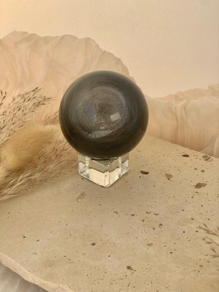Image of Silver Sheen Obsidian Sphere 