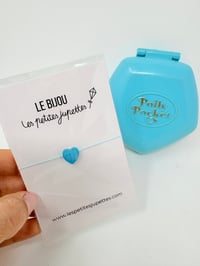 Image 2 of Ensemble bracelet et Polly Pocket boite crèche bleue