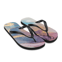 Image 1 of Marble Flip-Flops - pink