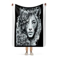 Image 1 of Sherpa Blanket Lion Woman