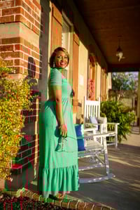 Image 2 of  Dotted Maxi Dress~Green