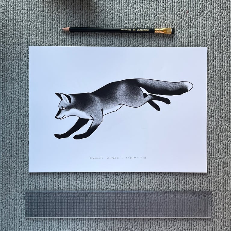 Fox Jump A4 print