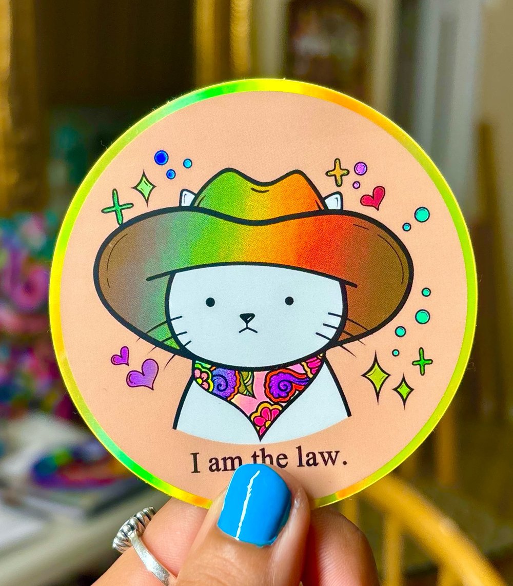 Image of “I am the law” Sticker 