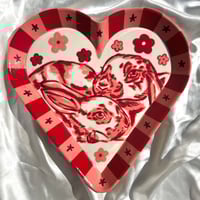 Image 1 of Two Rabbits Heart Plate