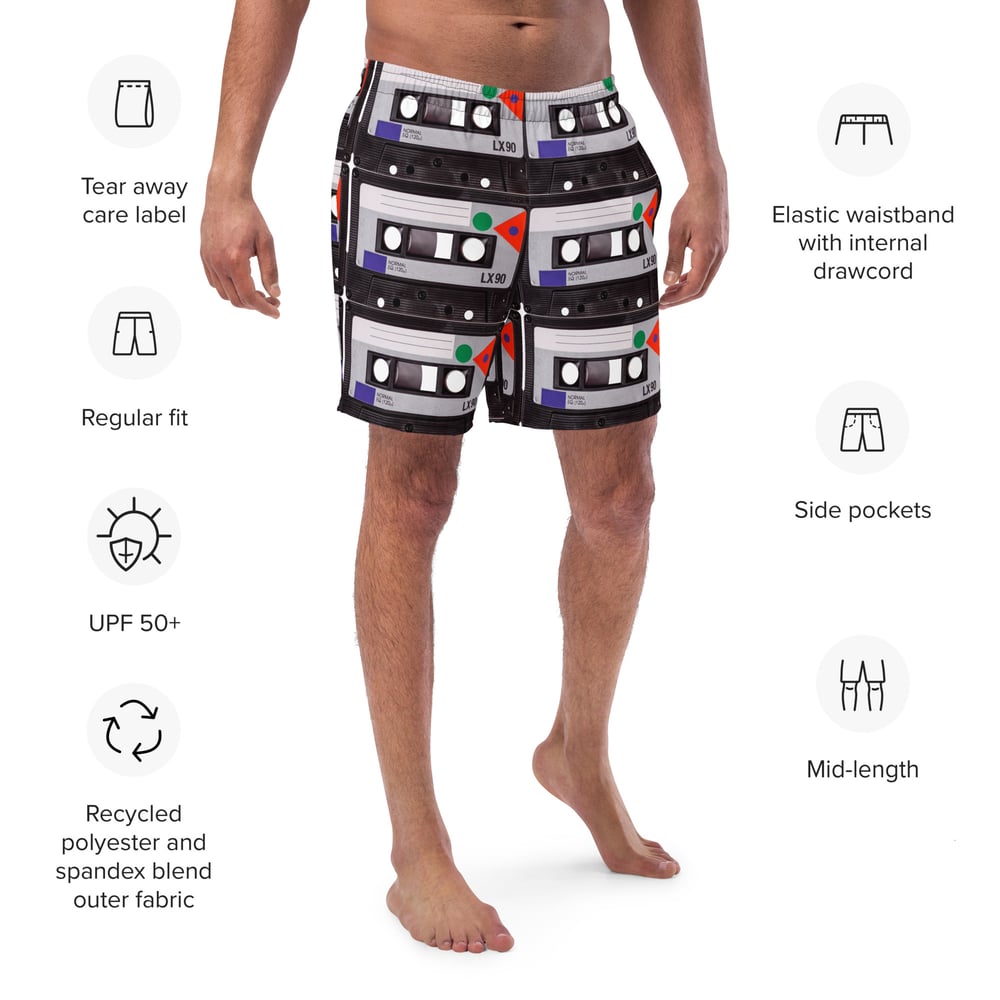 Image of Cassett Tape Swim Trunks