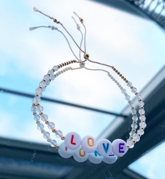 Image of Eternity Rocks LOVE Letters bracelet