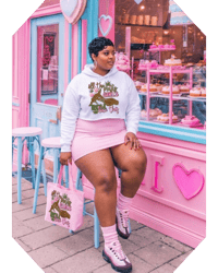 Image 2 of All The Pretty Girls Roll Like This Cropped Hoodie
