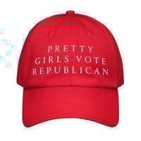 Image 1 of Pretty Girls Vote Republican FJB Under Armour® dad hat from PatriotsCo.com