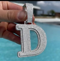 Image 2 of Iced Out Initial Pendant 