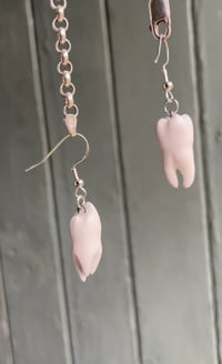 Porcelain teeth earrings 