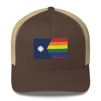 Image 18 of Minnesota Rainbow Pride Flag (6 Stripe) Trucker Cap