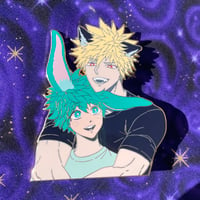 Fika Bunny x Wolf BakuDeku Enamel Pin