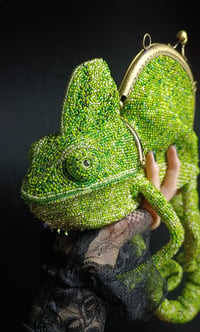 Image 1 of Beaded Chameleon Purse